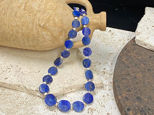 Lapis Lazuli Disk Necklace
