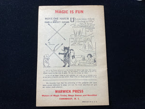 original 16 page catalog for Warwick Press, purveyors of magic, novelty, bingo games and personalised gift items