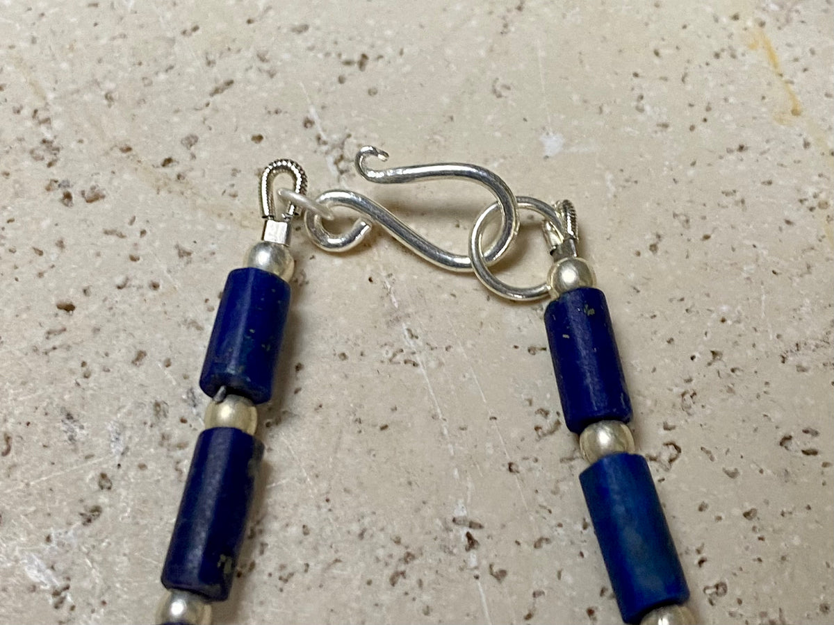 Lapis Tube Necklace