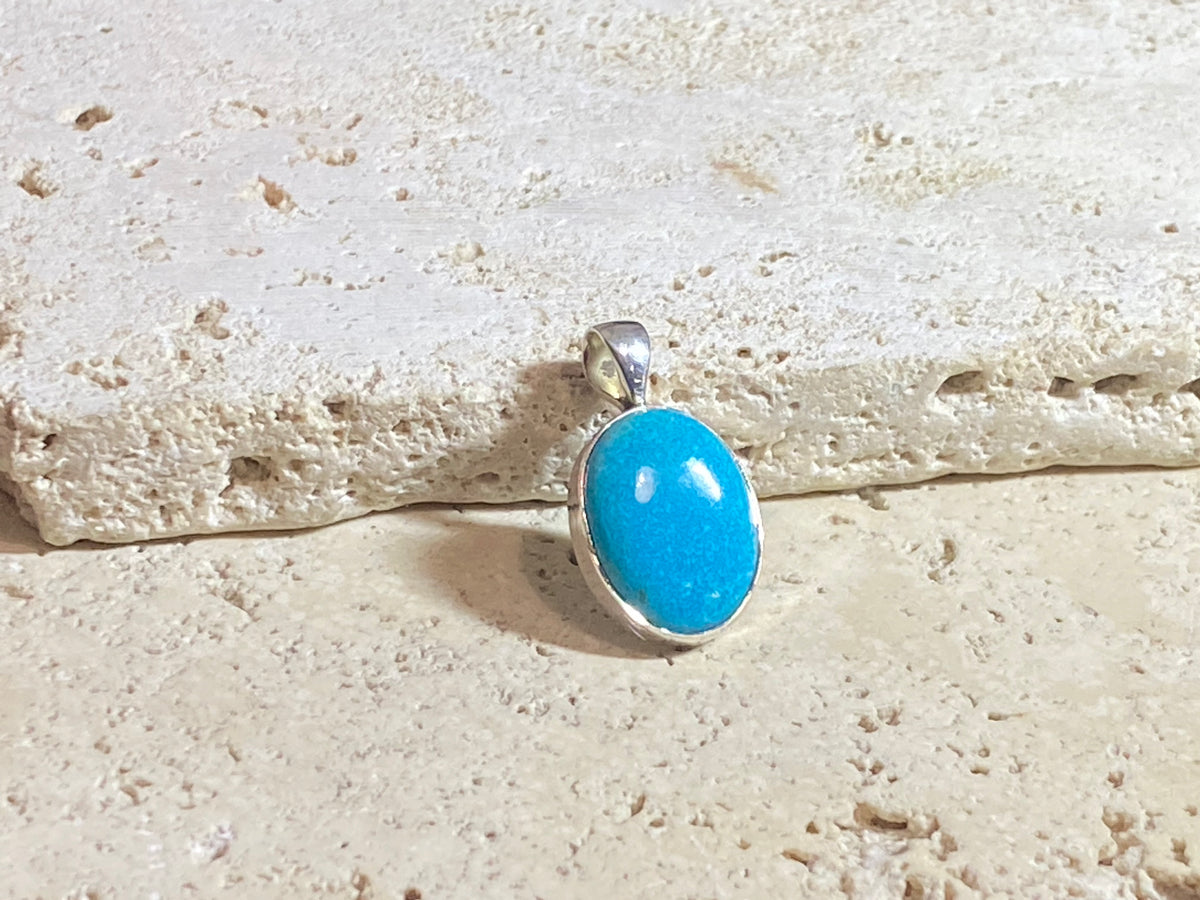 Blue Turquoise Silver Pendants
