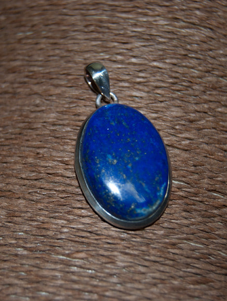 lapis lazuli and sterling silver pendant