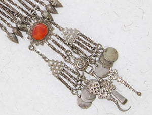 Turkoman Tribal Silver Men's Shirt Ornament, Men's Jewelry, Tribal Jewellery