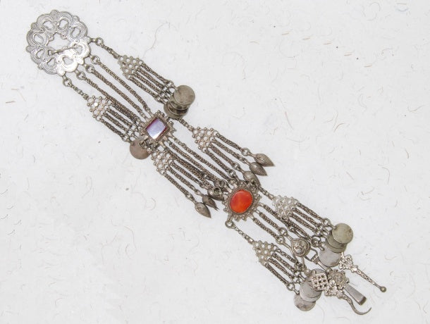 Turkoman Tribal Silver Men's Shirt Ornament, Men's Jewelry, Tribal Jewellery