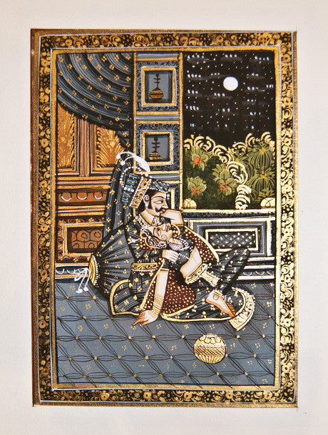 Mogul Style Hand Painted Love Scene