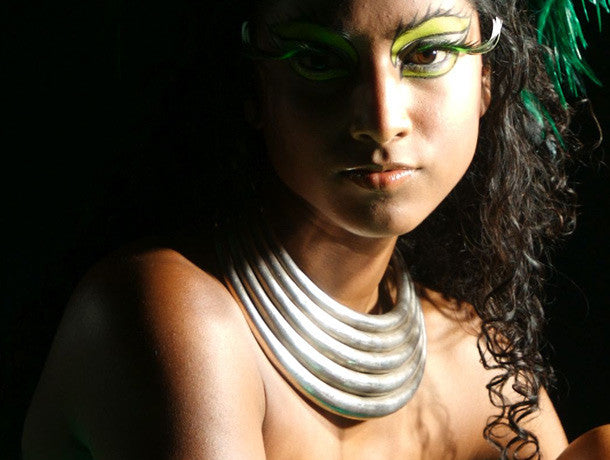 Hmong Solid Silver Antique Five Ring Torc